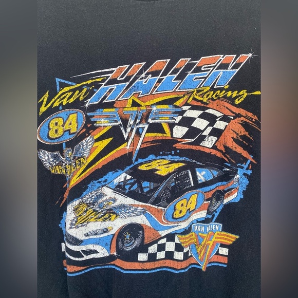 Van Halen Racing Car Black T-Shirt - Picture 2 of 3
